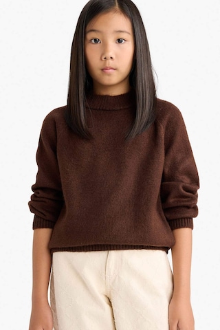 Defacto Kız Çocuk Bisiklet Yaka Triko Kazak F2755a825wnbn540 Kahve