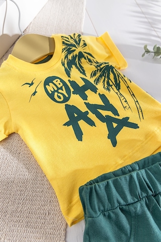 Baby Summer Temalı Yazlık Şortlu Erkek Bebek Takım 001