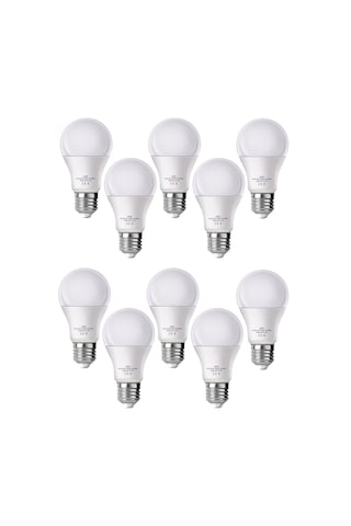 10 Adet 9 Watt Enerji Tasarruflu Beyaz Işık Led Ampul 10 Adet 9 Watt Enerji Tasarruflu Beyaz Işık Led Ampul