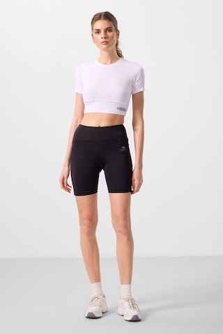 Slim Fit 3lü Paket Siyah-indigo-bordo Kadın Kısa Biker Tayt - 91007 Siyah - Mavi