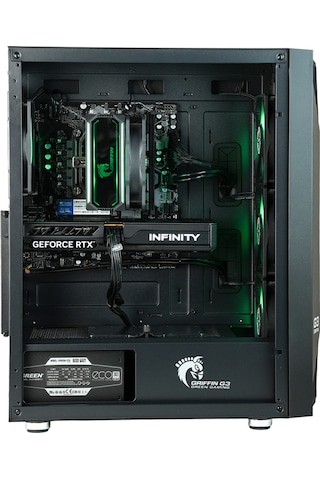 Green Griffin G3 Plus i5-14400F 16 GB 512 GB SSD RTX5060 Free Dos Masaüstü Oyuncu Bilgisayarı