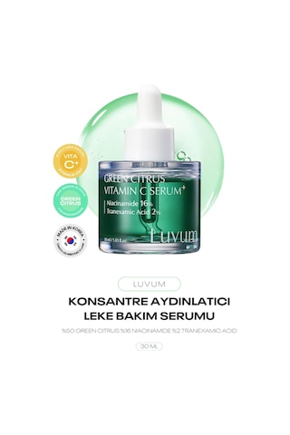 Niacinamide Tranexamic Acid Etkili Leke Ve Aydınlatıcı Bakım Green Citrus Vitamin C Serum Plus