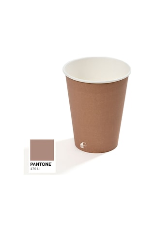 14 Oz Single Wall Baskılı Karton Bardak Kahverengi 1.000 Adet 1000 Adet