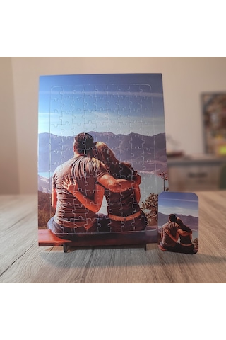 Kişiye Özel Puzzle 99 Parça A4 Ebatında Yapboz Magnet Ve Ayaklık