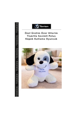 Özel Üretim Özür Dilerim Tişörtlü Sevimli Peluş Köpek Kutlama Oyuncak Çok Renkli