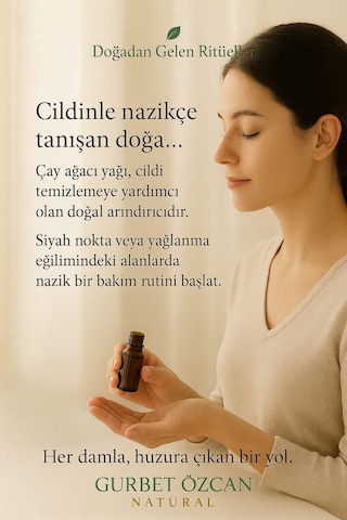 Çay Ağacı Yağı %100 Saf Doğal Seyreltilmemiş Tea Tree Oil 10ml