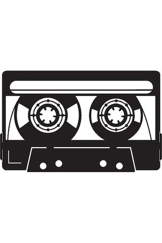 Nostaljik Kaset Oto Özel Yeni Sticker 30 X 18 Cm