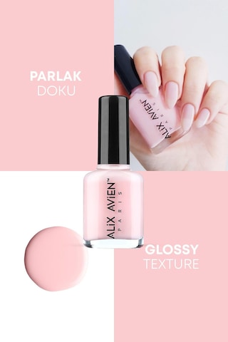 Alix Avien Açık Pembe Oje 04 Yüksek Pigmentli Uzun Süreli Kalıcılık Hızlı Kuruma Nail Lacquer 04