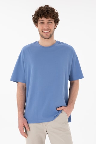 U.S. Polo Assn. Erkek Oversize Fit Bisiklet Yaka Koyu Mavi Tişört 50305859-VR032