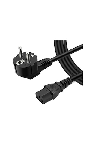 Koodmax 100 Adet C13 Bakır Power Kablo Standart Kasa Monitör Elektrik Güç Kablosu 1.8 Mt