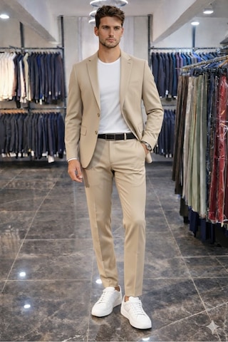 Tw Tonny White İtalyan Kesim Takım Elbise Spor Model Bej