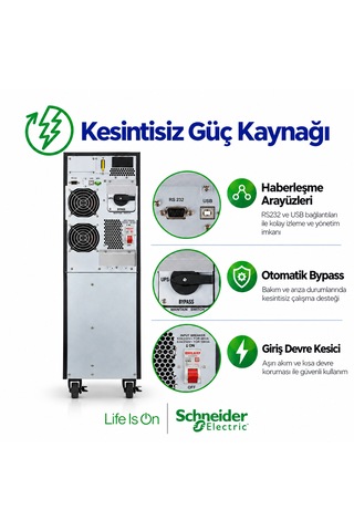 Apc Easy Ups Srv6kı 6000va 6000w 6kva Online Çift Çevrim Saf Sinüs Ups