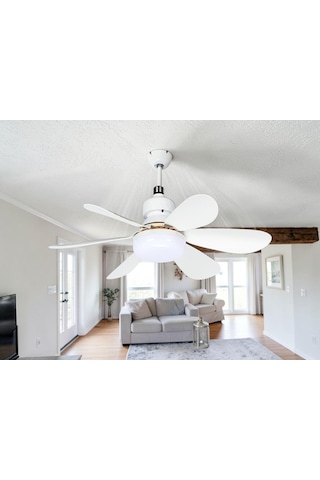 Begin 50w 6 Kanatlı Tavan Vantilatör Led Işıklı Uzaktan Kumandalı