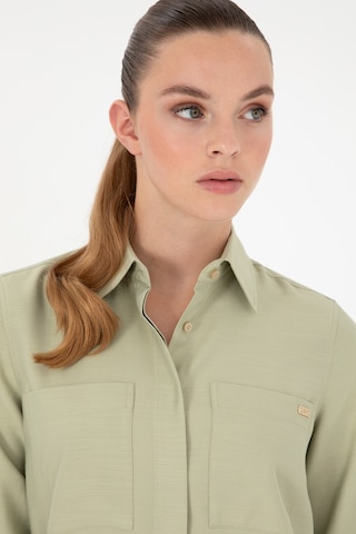 U.S. Polo Assn. Kadın Açık Haki Uzun Kollu Tunik Gömlek 50293568-VR183