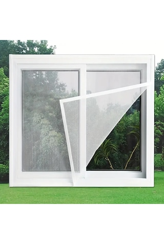 Tek Kanat 75x125 Cm Pencere Sinekliği Yapıştırma Cırtlı Bantlı,