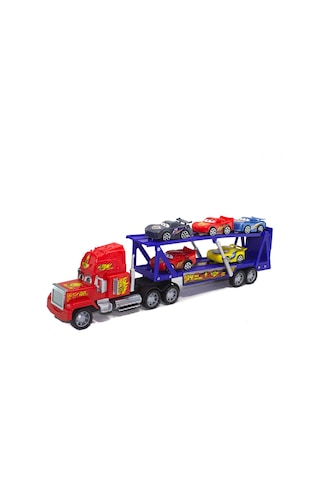 Oyuncak Taşıyıcı Tır 48 Cm 2 Katlı 5 Adet Mini Araba