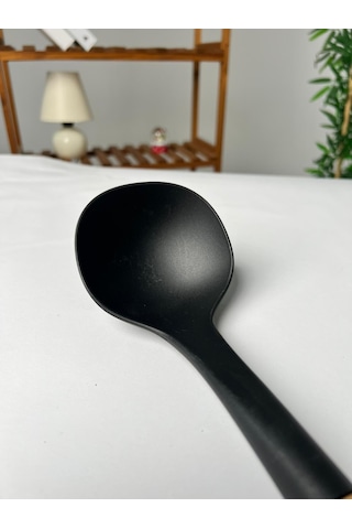 Favora 2li Ahşap Saplı Kepçe Ve Spatula Seti - Siyah
