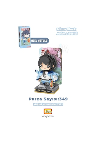 Loz Micro Anime Serisi 1322 Modeli 349 Parça Dekoratif Oyuncak Yapım Seti Yapı Blok Fflz-1322