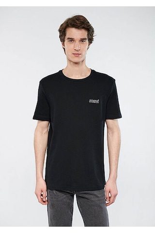 Mavi Logo Baskılı Siyah Erkek T-shirt M0610360-900 Siyah