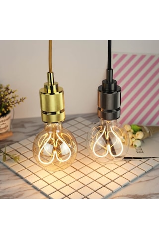Besthome1 G95 220v 4w Dimmable Led Filament, Vintage Kalp Desenli, Yüksek Renk Kalite, Ev Dekoru Işıkları Diğer