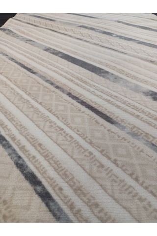 Aslan Home Spor Gri Desen Yıkanabilir Kaymaz Taban Dört Mevsimlik Salon, Banyo, Balkon, Genç Odası Kesme Yolluk Gri & Beyaz