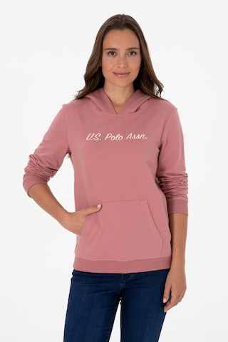 U.S. Polo Assn. Kadın Gül Kurusu Kapüşonlu Sweatshırt 50313559-VR221