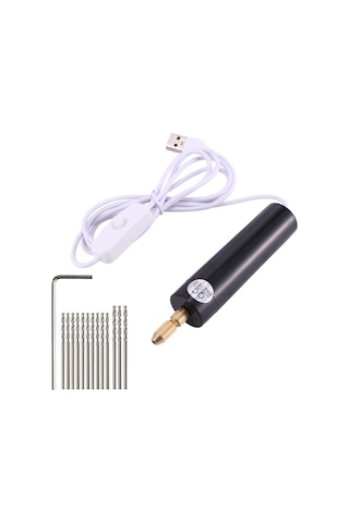 Reçine İçin 0,7-1,2 Mm Mikro-elektrikli El Matkabı Seti, Elektrikli Mini Matkap