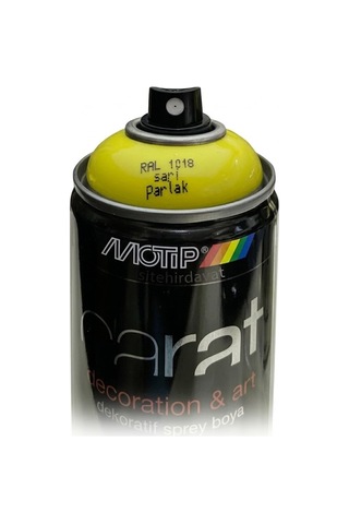 Motip Carat Ral 1018 Sprey Boya 400ml - Parlak Sarı Çok Renkli