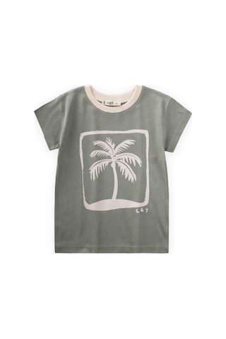 Cigit Palmiye Baskılı T-shırt 2-8 Yaş Yeşil Yeşil