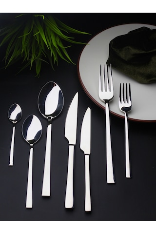İnci 12 Kişilik 84 Parça Çatal Kaşık Bıçak Takımı Metal