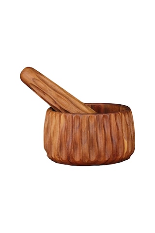 Mien Dayanıklı Ahşap Akasya Havan Set 2 Parça 7b44