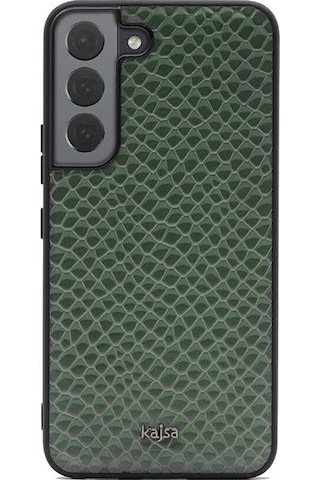 Kajsa Galaxy S22 Kılıf Kajsa Pearl Pattern Hakiki Deri Kapak ZORE-220057
