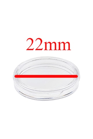 Suntek 100 Adet Temizle Yuvarlak Plastik Para Kapsüller