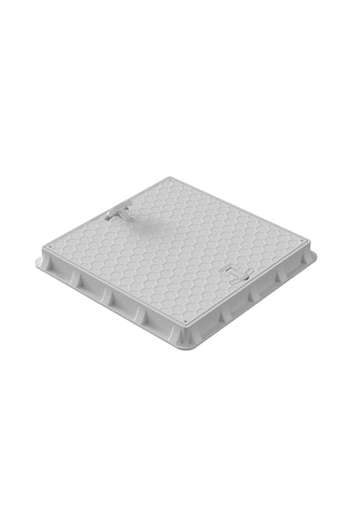 60X60 Rögar Kapağı - Çerçeve + Düz Kapak Gri