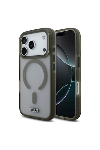 Apple Uyumlu iPhone 17 Pro Kılıf Tumı Lisanslı M-safe Şarj Özellikli Buzlu Transparan Kapak Haki Haki