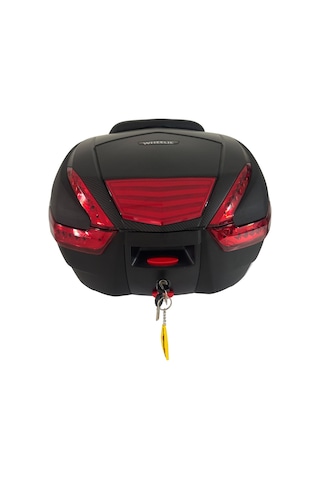 Wheelıe Xt62-b 38 Litre Motosiklet Arka Çanta Tak Çıkart Özellikli Siyah Su Geçirmez Abs Top Case Üniversal