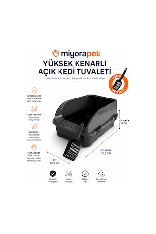 Irak Açık Kedi Yüksek Tuvalet-siyah