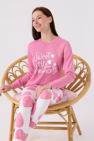 Roly Poly 3470 Sweet Little Princess Kadın Karanfil Uzun Kol Pijama Takım 001