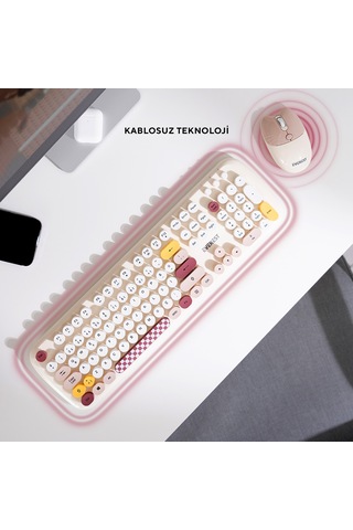Everest KM-6284 Whisker Kablosuz Q Klavye Mouse Seti