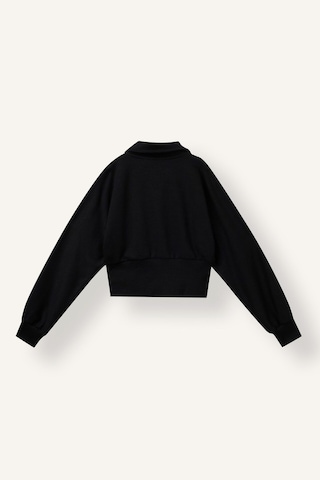 Defacto Fermuarlı Dik Yaka Crop Basic Hırka Kız Çocuk I8351a826wnbk81 Siyah-bk81