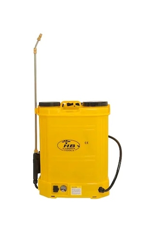 Hb Garden Sırt Tipi Akülü İlaçlama Makinesi Pompası 16 L Sarı