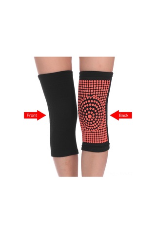 Geeksen Siyah L Beden Nylon-spandex Otomatik Isıtıcı Kısa Bilekli Dizlik Siyah