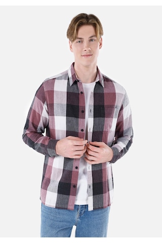 Colin's Colins Regular Fit Shirt Neck Kareli Erkek Pembe Uzun Kol Gömlek Cl1064635 Q1.v1 Dup Pembe