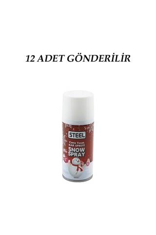 Lunaev 12 Adet Snow Party Spray Kar Spreyi 150 Ml Her Yüzeye Kar Efektli Yazı Yazma Genel Bakım Spre