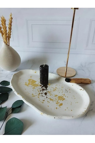 Cre Art Dekoratif Stand Alçı Aksesuar Tepsi 150202710 Gri