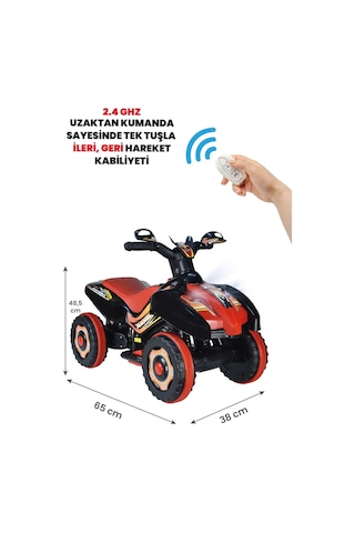 Kumandalı Akülü Araba 6 Volt 2-4 Yaş Siyah