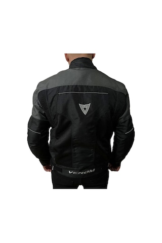 Venom Dynamic 4 Mevsim Motosiklet Montu Gri - Siyah