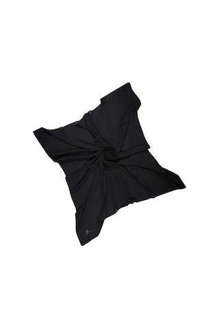 Mısırlı Eşarpları Queen Krep Düz Renk Eşarp 140x140 Cm Siyah