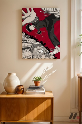 Mob Psycho Aksiyon Poster, Çerçevesiz Yüksek Kalite Duvar Afişi - Anime Severlere Özel Hediye