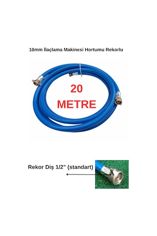Rekorlu Basınçlı İlaçlama Hortumu -1/2" Yarım Parmak Dişli - 20 Metre - Hortum 3/8" 10mm Yüksek Kalite - 90 Bar Rekorlu Basınçlı İlaçlama Hortumu -1/2" Yarım Parmak Dişli - 20 Metre - Hortum 3/8" 10mm Yüksek Kalite - 90 Bar
